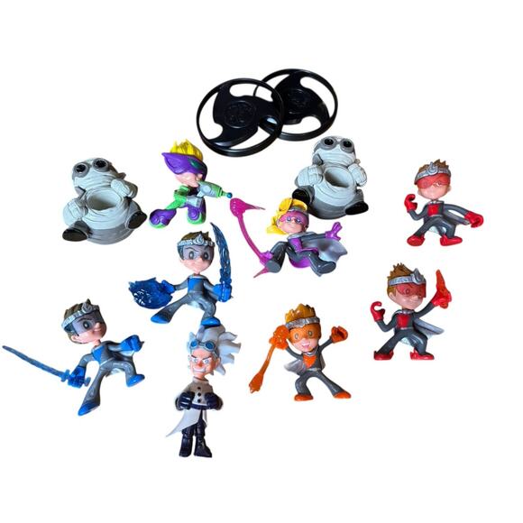 Ninja Kidz Lot Of Figures 12 Pieces Mummy Disc Girl Boy - Picture 1 of 9